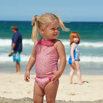 澳洲 RASHOODZ 兒童抗UV防曬兩件式比基尼泳裝 (繽紛綿綿冰)9-12個月