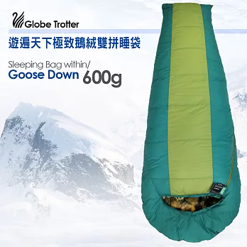 【遊遍天下】台灣製防風防潑水保暖雙拼睡袋 鵝絨睡袋GD600(1.2KG)_隨機選色F左開