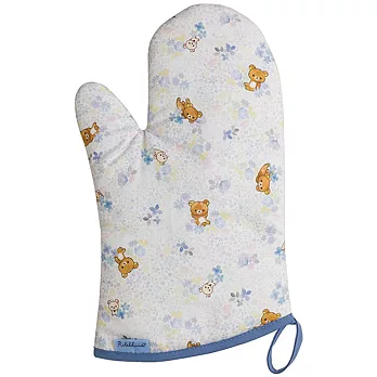San-X 懶妹蜂蜜小熊的粉彩花園系列隔熱手套。藍
