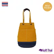 Loft THAI | 泰.兩用帆布水桶包.小 | Mustard/navy