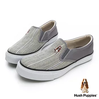 Hush Puppies 極簡民族風咖啡紗懶人便鞋US5.5灰色