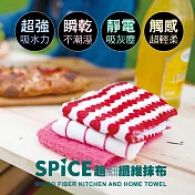 日本SPICE 北歐風超細纖維吸水速乾抹布(3入組)圓點/綠