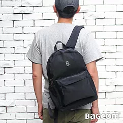 BAGCOM 隨喜抗水收納後背包─搭配斜肩帶+胸扣帶(A4 ok) 黑色