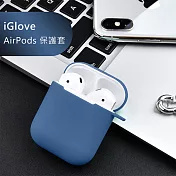 【WiWU】iGlove AirPods 矽膠保護套 - 軍藍色