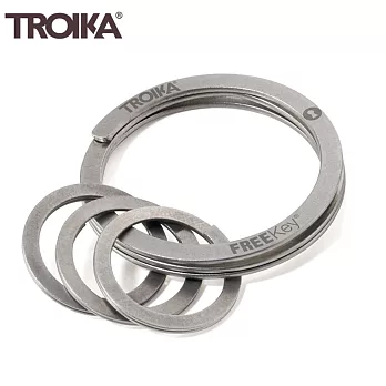 德國TROIKA瑞典專利鑰匙系統FREEKEY® SYSTEM鑰匙圈KR15-02/ST(輕鬆更換鍵,不用指甲;3環;不鏽鋼)