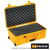 美國 PELICAN 1535Air 輪座拉桿超輕氣密箱-含泡棉(黃)