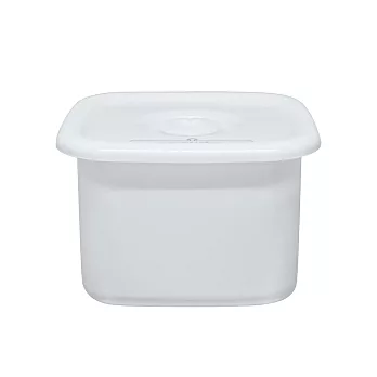 野田琺瑯—White Series系列方型密封盒（樹脂蓋．0.7L）