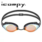 icompy 蜂巢式防霧抗UV電鍍運動泳鏡 VC-953黑色