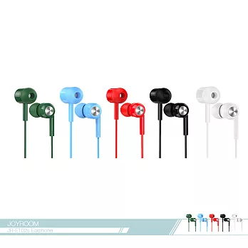 JOYROOM機樂堂 風彩綻放 入耳式耳機 (E102S) 3.5mm各廠牌適用/ 線控接聽鍵/ 免持聽筒黑色