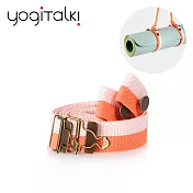 【yogiTalki】Hug系列 瑜珈墊專用葫蘆扣收納織帶  橘白