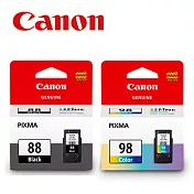 Canon PG-88+CL-98 原廠墨水組合(1黑1彩)