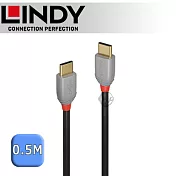 LINDY 林帝 ANTHRA USB 2.0 Type-C 公 to 公 傳輸線 0.5m (36870)