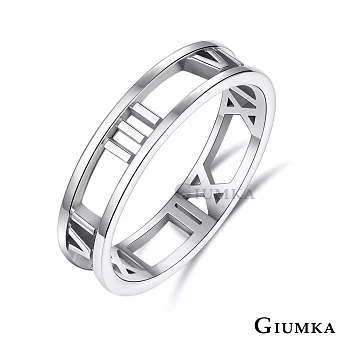 GIUMKA 情侶戒指 925純銀 真愛時刻 羅馬數字戒指 單個價格 MRS08025細版美國戒圍7