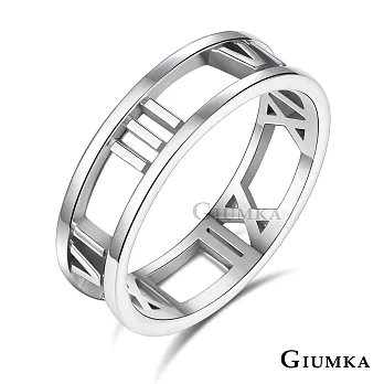 GIUMKA 情侶戒指 925純銀 真愛時刻 羅馬數字戒指 單個價格 MRS08025寬版美國戒圍9