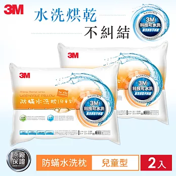 3M 新一代防蹣水洗枕兒童型(附純棉枕套) WZ300 (2入組)