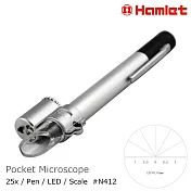 印刷網點 古物檢查【Hamlet 哈姆雷特】25x LED筆型簡易式顯微鏡 量測版【N412】