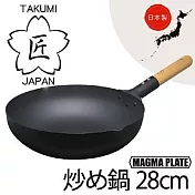 日本製【匠TAKUMI】岩紋鐵炒鍋 (28cm/28公分)