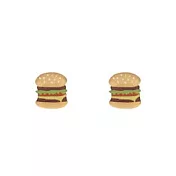 Snatch X 日日野餐 迷你美式起司牛肉漢堡貼耳耳環 / [PIKNIK] MINI Burger Hand Made Earrings