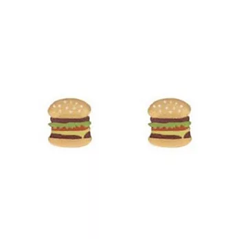 Snatch X 日日野餐 迷你美式起司牛肉漢堡貼耳耳環 / [PIKNIK] MINI Burger Hand Made Earrings