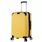DF travel - 升級版多彩記憶玩色硬殼可加大閃耀鑽石紋28吋行李箱-共8色黃色