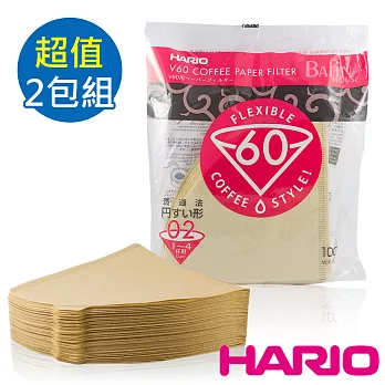 【HARIO】V60 日本製 1-4人無漂白02濾紙 200張(VCF-02-100M*2)