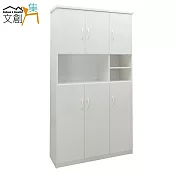 【文創集】羅亞 環保3.2尺塑鋼六門鞋櫃/玄關櫃(5色可選)白色