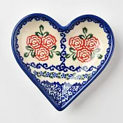 波蘭陶 漫野薔薇系列 愛心醬料碟 波蘭手工製