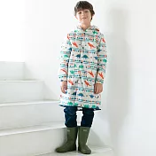 日本WPC 白堊紀恐龍L 空氣感兒童雨衣/防水外套 附收納袋(120-140cm)
