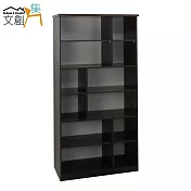 【文創集】瑪多納 環保3尺塑鋼開放式高書櫃/收納櫃(3色可選)胡桃色