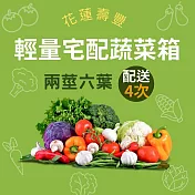 【鮮食優多】花蓮壽豐   花蓮有機蔬菜箱『輕量套餐』-2根莖+6葉菜(配送四次)
