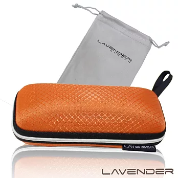【Lavender】擦拭收納兩用袋與眼鏡盒套組-橘