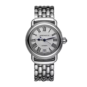 AEROWATCH 瑞士愛羅錶 - 經典羅馬數字機械女錶(鍊帶款)