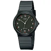 【CASIO】超薄經典指針錶-黑x白數字(MQ-24-1B)
