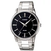 【CASIO】簡潔俐落不鏽鋼紳士錶-羅馬黑面(MTP-1303D-1A)