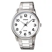 【CASIO】簡潔俐落不鏽鋼紳士錶-數字黑面(MTP-1303D-7B)