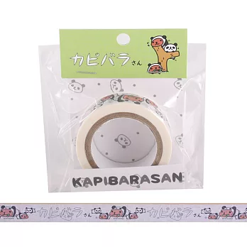 kapibarasan 水豚君變裝系列紙膠帶。白色