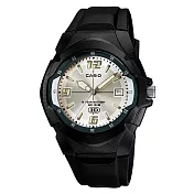 【CASIO】經典前衛設計螢光腕錶-白面(MW-600F-7A)