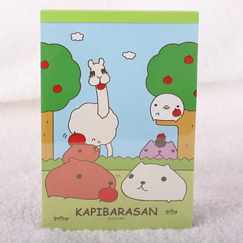 Kapibarasan 水豚君草原蘋果便條本。蘋果樹