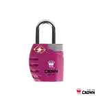 【CROWN 皇冠】TSA 鑰匙海關鎖 鎖頭掛鎖(三色可選)莓果紅色