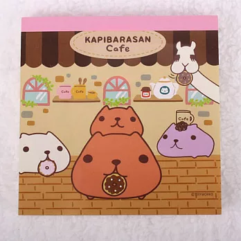Kapibarasan 水豚君咖啡小舖中型便條本-甜甜圈