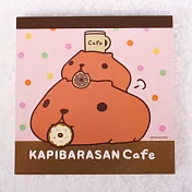 Kapibarasan 水豚君咖啡小舖中型便條本-咖啡杯