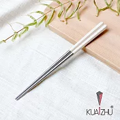 【KUAI ZHU】台箸六角不鏽鋼筷23cm-小籠包系列5雙 淨白