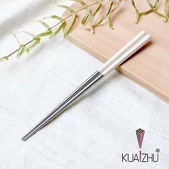 【KUAI ZHU】台箸六角不鏽鋼筷23cm─小籠包系列5雙 淨白