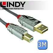 LINDY 林帝 CROMO USB2.0 Type-A/公 to Type-B/公 傳輸線 3m (36643)