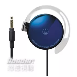 鐵三角 ATH-EQ300M 黑色 耳掛式耳機 超輕薄20g 藍色