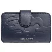 MICHAEL KORS 皮革鑰匙零錢包-深藍(現貨+預購)深藍