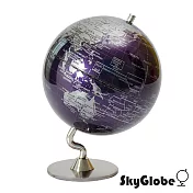 SkyGlobe 5吋深紫色金屬底座地球儀(英文版)
