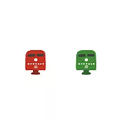 Snatch X 日日野餐 台灣懷舊小物系列 - 紅綠郵筒 - 貼耳耳環