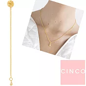 CINCO 葡萄牙精品 Mini Goldie necklace 925純銀鑲24K金塊項鍊 迷你款