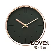 Lovel 16cm典雅玫瑰金框靜音時鐘 - 共3款超時空黑